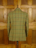 25/0916 superb vintage campbell's of beauly heavyweight green wp check tweed shooting suit 43 regular