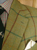 25/0916 superb vintage campbell's of beauly heavyweight green wp check tweed shooting suit 43 regular