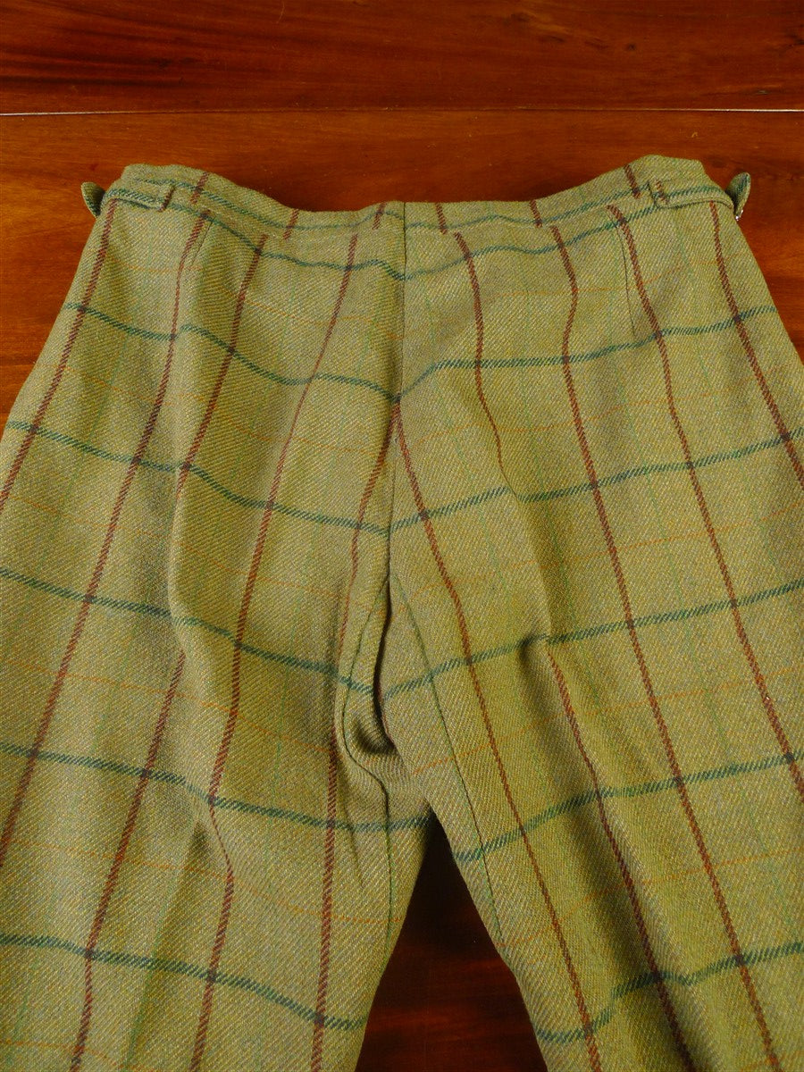 25/0916 superb vintage campbell's of beauly heavyweight green wp check tweed shooting suit 43 regular