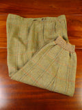 25/0908 vintage savile row bespoke heavyweight green wp check tweed shooting breeks 38-42