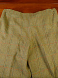 25/0908 vintage savile row bespoke heavyweight green wp check tweed shooting breeks 38-42