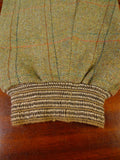 25/0908 vintage savile row bespoke heavyweight green wp check tweed shooting breeks 38-42