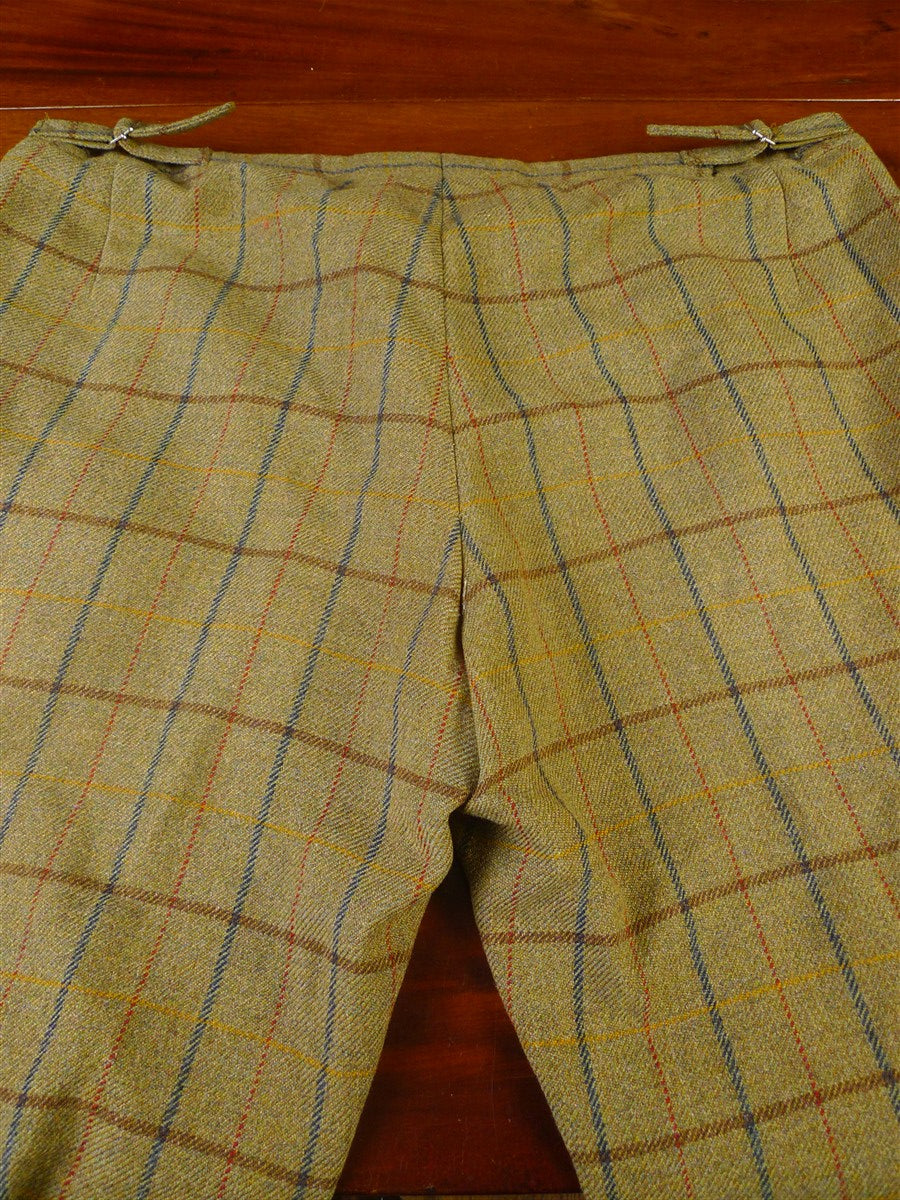25/0909 vintage campbell's of beauly heavyweight green wp check tweed shooting breeks 48