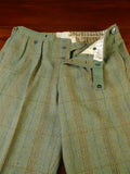 25/0918 exceptional vintage savile row bespoke green / amber wp check heavyweight tweed suit plus matching shooting breeks 44 regular