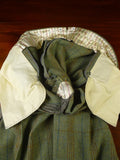 25/0918 exceptional vintage savile row bespoke green / amber wp check heavyweight tweed suit plus matching shooting breeks 44 regular