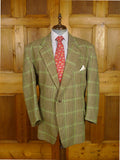 25/0910 immaculate vintage p&j haggart green / brown sporting check tweed jacket 54 regular