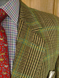 25/0910 immaculate vintage p&j haggart green / brown sporting check tweed jacket 54 regular
