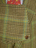 25/0910 immaculate vintage p&j haggart green / brown sporting check tweed jacket 54 regular
