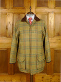 25/0919 fabulous vintage british green wp check tweed shooting coat suit 44-45 regular