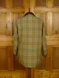 25/0919 fabulous vintage british green wp check tweed shooting coat suit 44-45 regular
