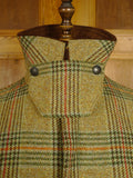 25/0919 fabulous vintage british green wp check tweed shooting coat suit 44-45 regular