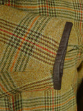 25/0919 fabulous vintage british green wp check tweed shooting coat suit 44-45 regular