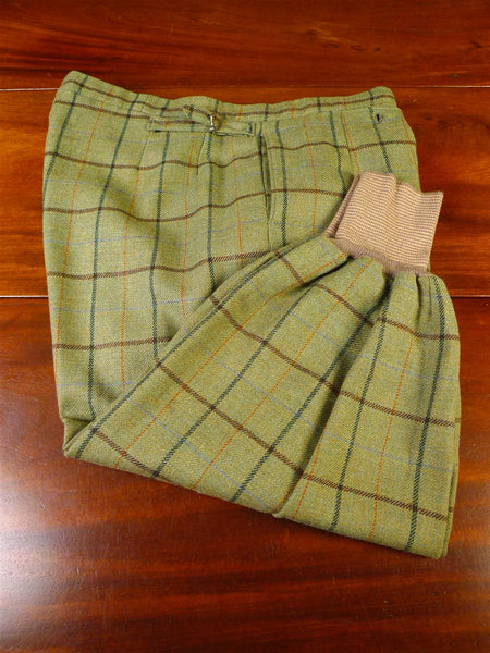 25/0907 immaculate campbell's of beauly heavyweight green wp check tweed shooting breeks 38-42