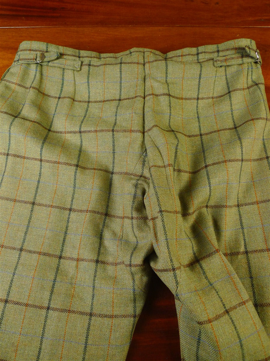 25/0907 immaculate campbell's of beauly heavyweight green wp check tweed shooting breeks 38-42
