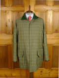 25/0920 fabulous vintage british green wp check tweed shooting coat suit 48 regular