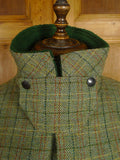 25/0920 fabulous vintage british green wp check tweed shooting coat suit 48 regular