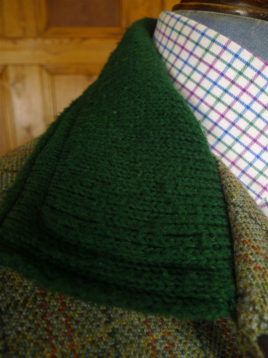25/0920 fabulous vintage british green wp check tweed shooting coat suit 48 regular