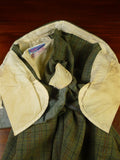 25/0920 fabulous vintage british green wp check tweed shooting coat suit 48 regular