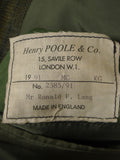 25/0912 vintage henry poole savile row bespoke brown green herringbone check wool & silk sports jacket blazer 38 short