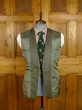 25/0912 vintage henry poole savile row bespoke brown green herringbone check wool & silk sports jacket blazer 38 short
