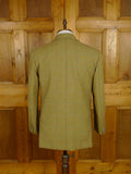 25/0917 immaculate vintage heavyweight green wp check scottish tweed suit 40 short to regular