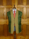 25/0917 immaculate vintage heavyweight green wp check scottish tweed suit 40 short to regular