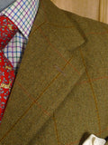 25/0913 immaculate lambourne phillips & piper brown wp check twill tweed jacket 37-38 short