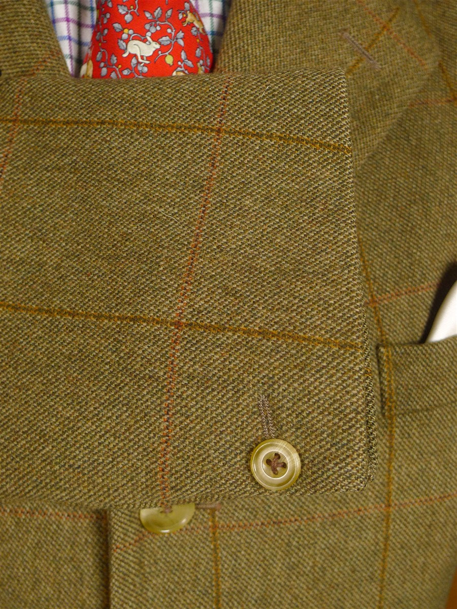 25/0913 immaculate lambourne phillips & piper brown wp check twill tweed jacket 37-38 short