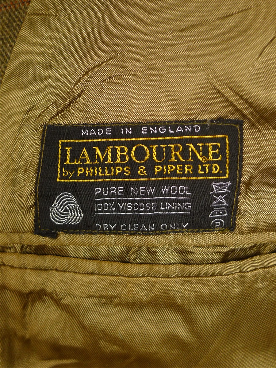 25/0913 immaculate lambourne phillips & piper brown wp check twill tweed jacket 37-38 short