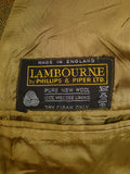 25/0913 immaculate lambourne phillips & piper brown wp check twill tweed jacket 37-38 short