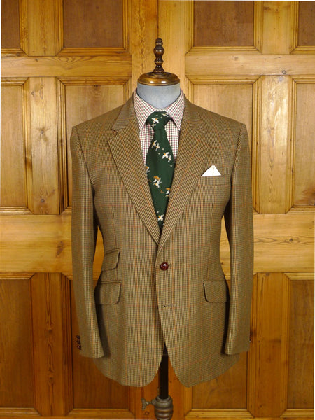 25/0914 near immaculate john g hardy gun check tweed sports jacket 40 regular