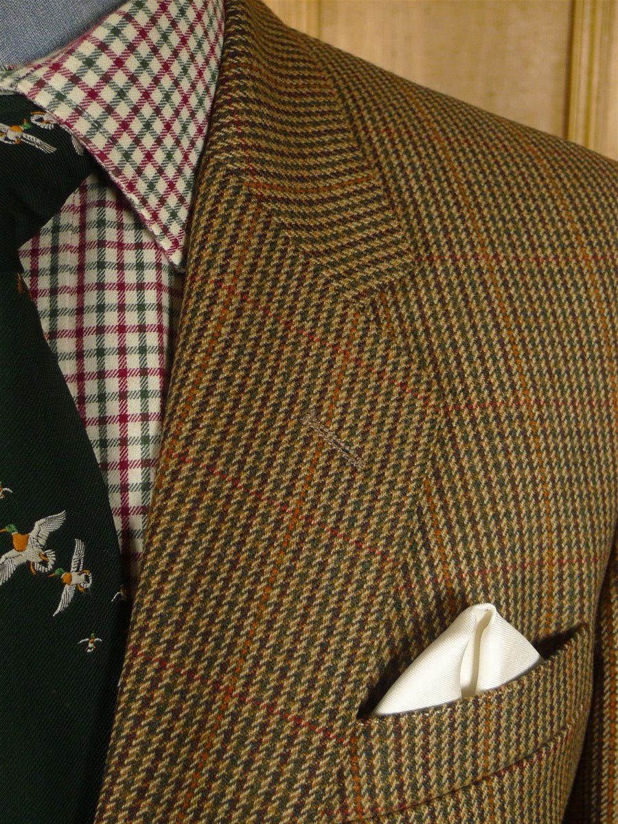 25/0914 near immaculate john g hardy gun check tweed sports jacket 40 regular