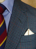 25/0915 near immaculate john g hardy blue gun check sports jacket blazer w/ paisley lining 36 short