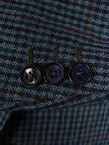 25/0915 near immaculate john g hardy blue gun check sports jacket blazer w/ paisley lining 36 short