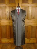 25/0926 immaculate vintage austin reed grey herringbone chesterfield coat w/ velvet collar 38-39 long