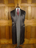 25/0927 vintage british grey herringbone d/b chesterfield overcoat w/ velvet collar 40 long