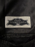 25/0927 vintage british grey herringbone d/b chesterfield overcoat w/ velvet collar 40 long