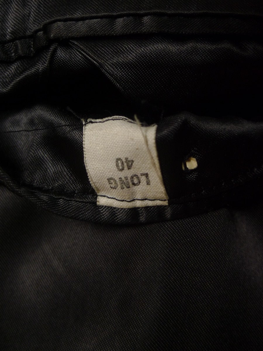 25/0927 vintage british grey herringbone d/b chesterfield overcoat w/ velvet collar 40 long