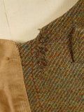25/0921 vintage lovat green wp check tweed waistcoat & matching breeks 38 regular