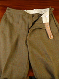 25/0921 vintage lovat green wp check tweed waistcoat & matching breeks 38 regular