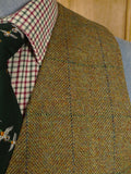 25/0922 immaculate vintage green wp check tweed waistcoat 39 short