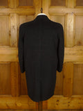 25/0931 extra-heavyweight 1950s vintage grey textured wool overcoat w/ gauntlet cuff 42-44