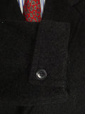 25/0931 extra-heavyweight 1950s vintage grey textured wool overcoat w/ gauntlet cuff 42-44
