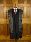 25/0931 extra-heavyweight 1950s vintage grey textured wool overcoat w/ gauntlet cuff 42-44