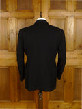 25/0932 near immaculate vintage savile row bespoke black barathea wool / grosgrain silk d/b dinner jacket 44 regular