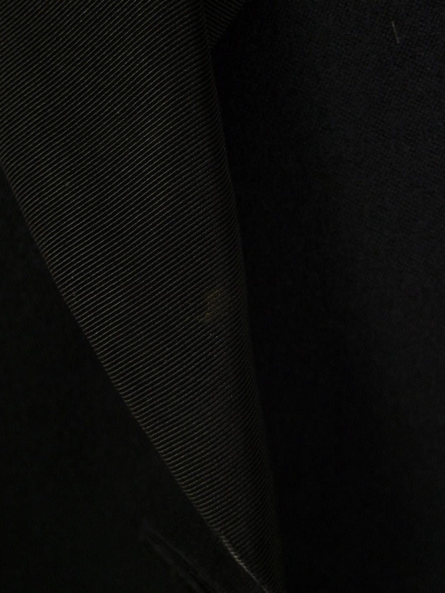 25/0932 near immaculate vintage savile row bespoke black barathea wool / grosgrain silk d/b dinner jacket 44 regular