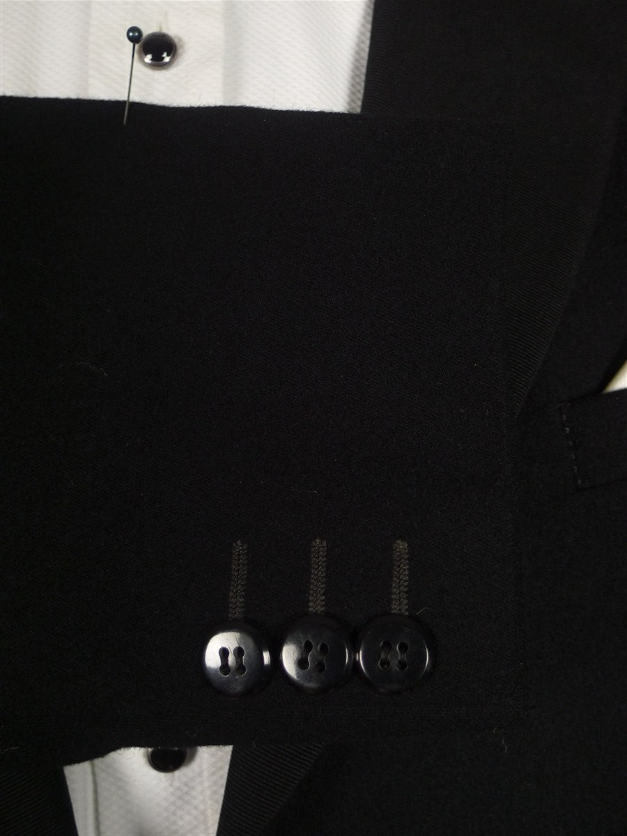 25/0933 immaculate vintage british handmade black wool evening tailcoat 38-39 short