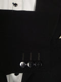 25/0933 immaculate vintage british handmade black wool evening tailcoat 38-39 short