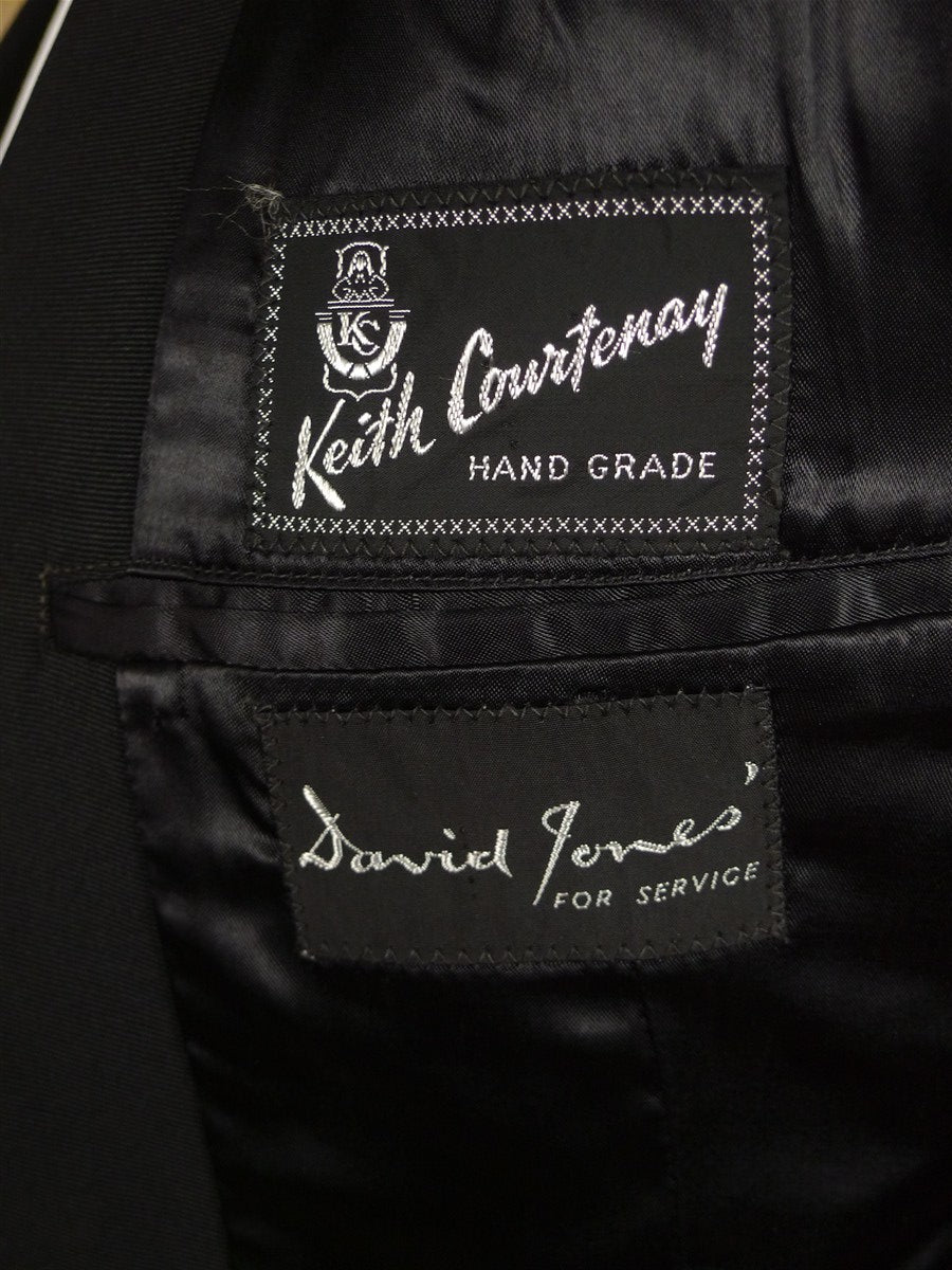 25/0933 immaculate vintage british handmade black wool evening tailcoat 38-39 short