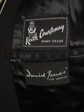 25/0933 immaculate vintage british handmade black wool evening tailcoat 38-39 short